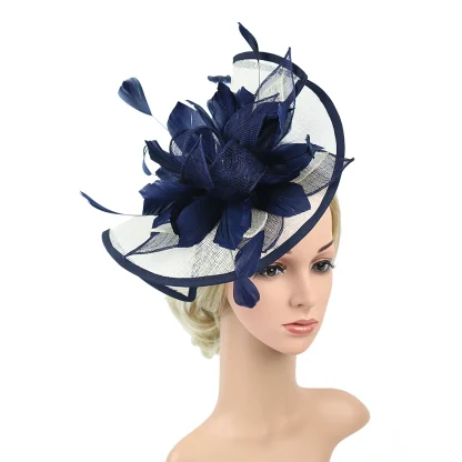 Two Tone Disc Fascinator with Foldable Design - Image 2