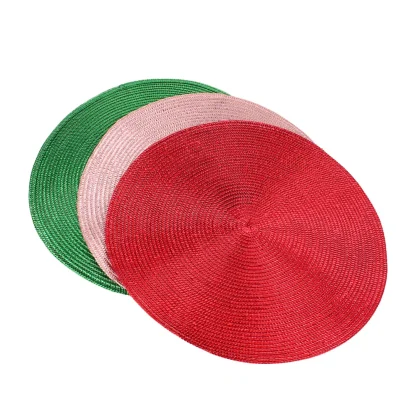 Round Disc Fascinator with Plain Shiny Design - Image 8