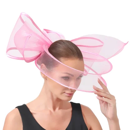 Exaggerated Fascinator with Bow Design - Image 3