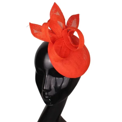 Solid Color Cocktail Hat with Stylish Design