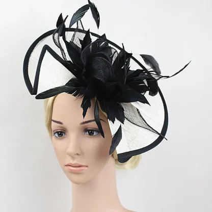 Two Tone Disc Fascinator with Foldable Design - Image 9
