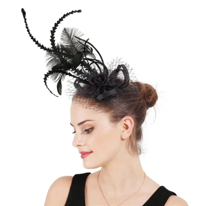 Luxury Cocktail Hat with Floral Detailing - Image 6