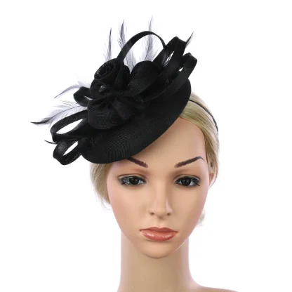 Fancy Floral Headpiece with Headband and Clip - Image 14