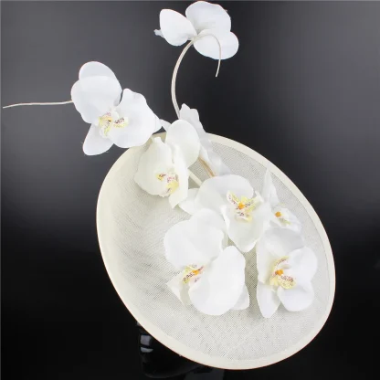 Whimsical Disc Cocktail Hat with Floral - Image 6