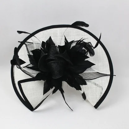 Two Tone Disc Fascinator with Foldable Design - Image 12