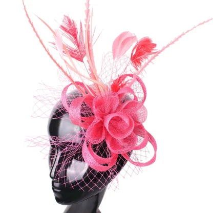 Creative Fancy Fascinator with Floral Design - Image 12