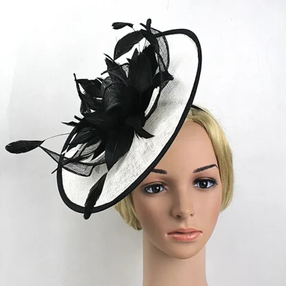 Two Tone Disc Fascinator with Foldable Design - Image 10