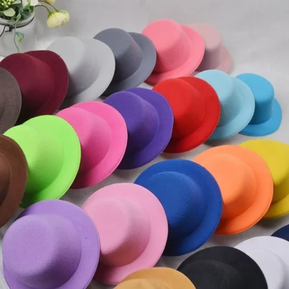 Mini Top Hat Fascinator with Plain Design - Image 2