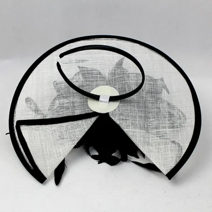 Two Tone Disc Fascinator with Foldable Design - Image 13