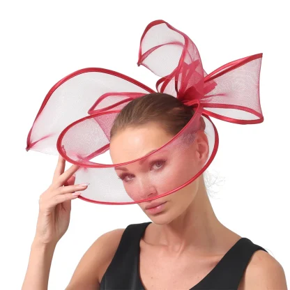 Exaggerated Fascinator with Bow Design - Image 7