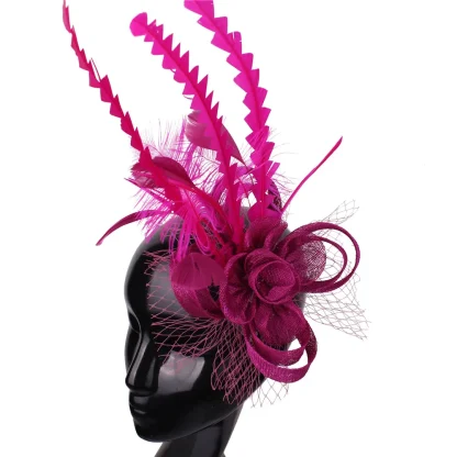 Luxury Cocktail Hat with Floral Detailing - Image 11