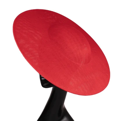 Large Round Plain Color Cocktail Hats - Image 7