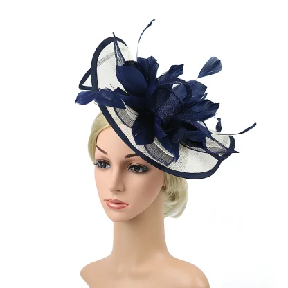 Two Tone Disc Fascinator with Foldable Design