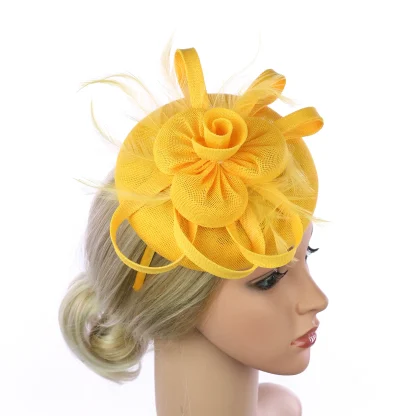 Fancy Floral Headpiece with Headband and Clip - Image 8