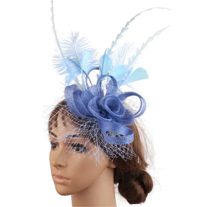 Creative Fancy Fascinator with Floral Design - Image 8