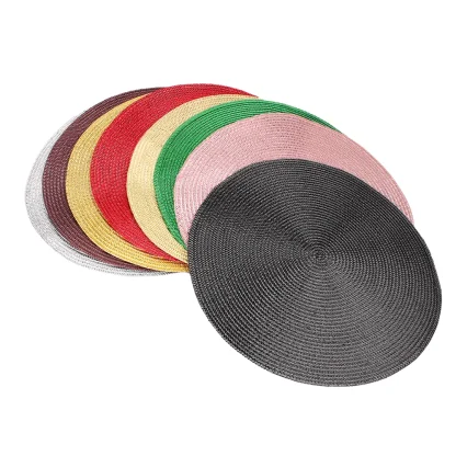 Shiny Round Sinamay Plain Design Headpiece - Image 6