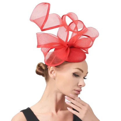 Decorative Twirling Bowknot Cocktail Hat - Image 4