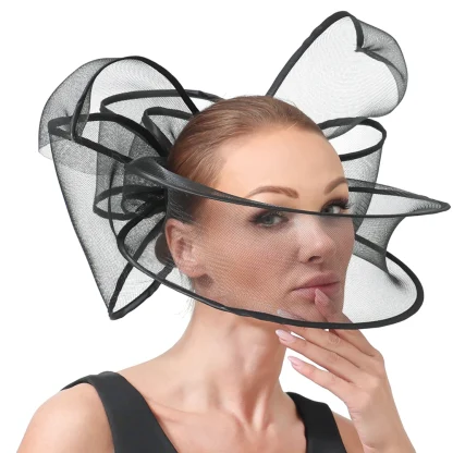 Exaggerated Fascinator with Bow Design - Image 8