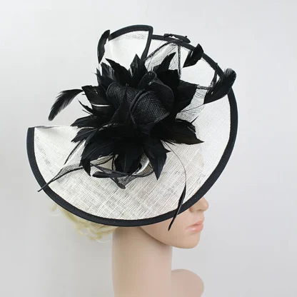 Two Tone Disc Fascinator with Foldable Design - Image 11