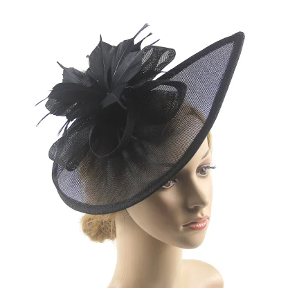 Feminine Disc Fascinator with Floral Design - Image 7