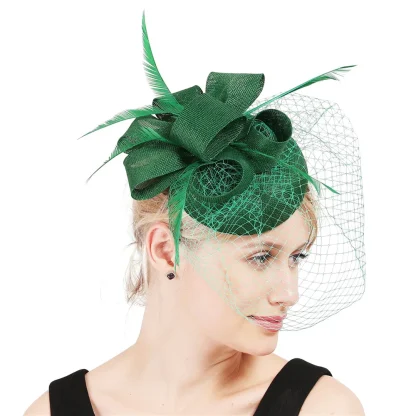Feminine Fascinator with Mesh Design - Image 7