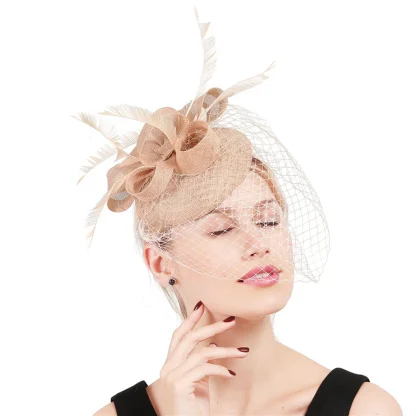 Feminine Fascinator with Mesh Design - Image 5