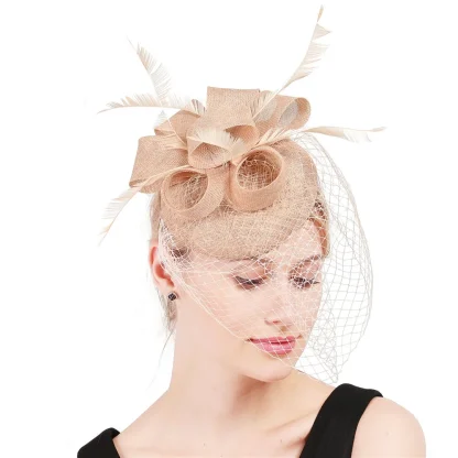 Feminine Fascinator with Mesh Design - Image 4