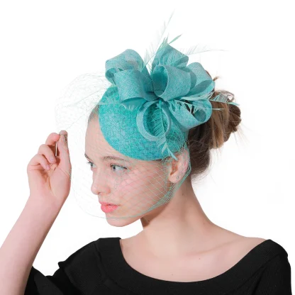 Feminine Fascinator with Mesh Design - Image 2