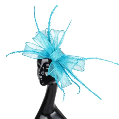 Glamorous Fascinator with Sheer Big Bow - Image 11