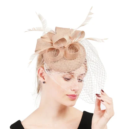 Feminine Fascinator with Mesh Design - Image 6