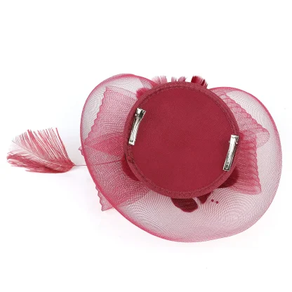 Exquisite Floral Headpiece with Mesh Design - Image 9