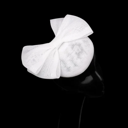 Feminine Solid Headpiece with Bow Design - Image 15