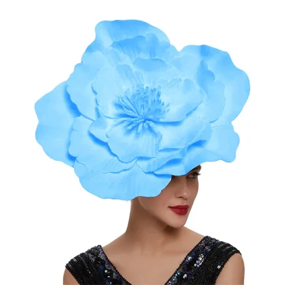 Exagerrated Floral Dramatic Headpiece - Image 5