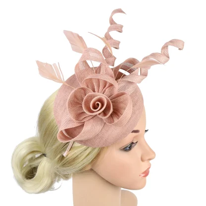 Floral Fascinator with Twirling Design - Image 3