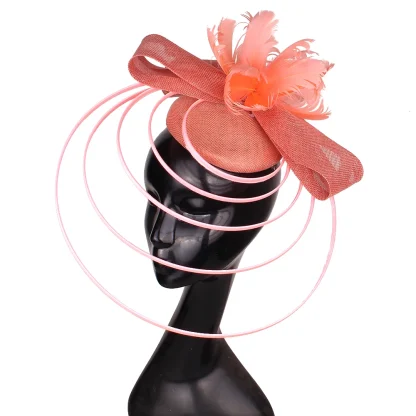 Dramatic Cocktail Hat with Multilayer Design - Image 3