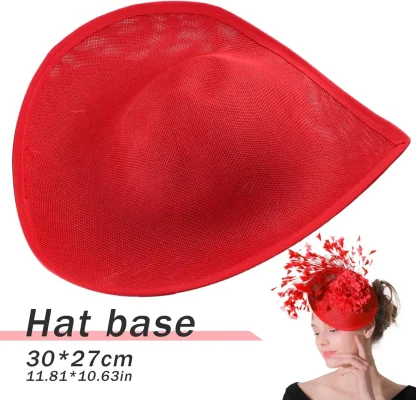 Teardrop Disc Fascinator with Plain Design - Image 9