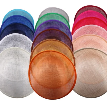 Sheer Disc Fascinator with Plain Color Design - Image 15