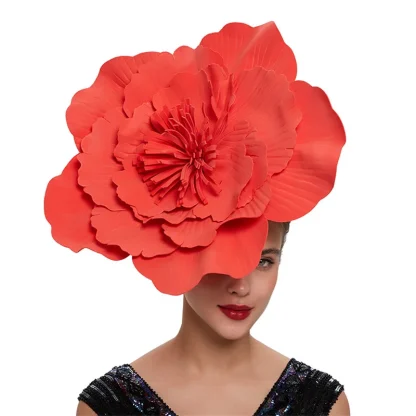 Exagerrated Floral Dramatic Headpiece - Image 2