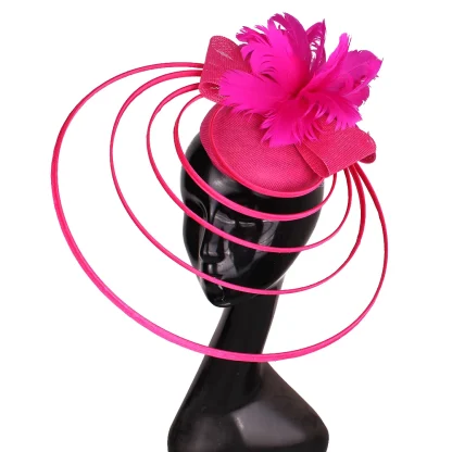 Dramatic Cocktail Hat with Multilayer Design - Image 2