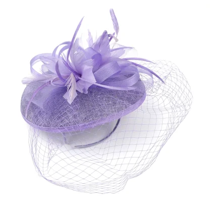 Whimsical Headpiece with Net Veil - Image 7