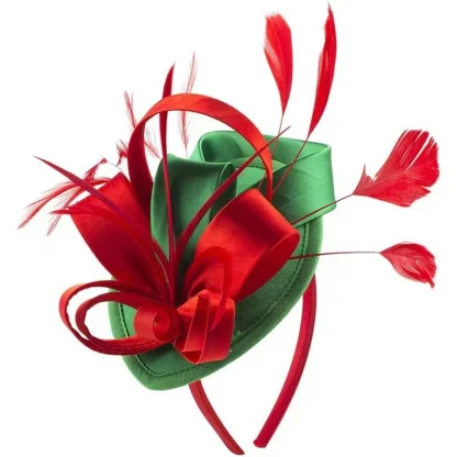 Playful Two Tone Cocktail Hat with Bow