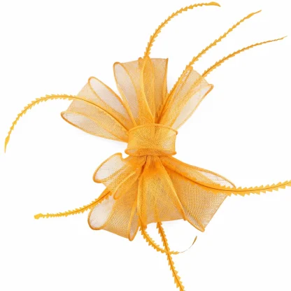 Glamorous Fascinator with Sheer Big Bow - Image 9