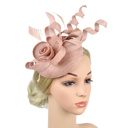 Floral Fascinator with Twirling Design - Image 2