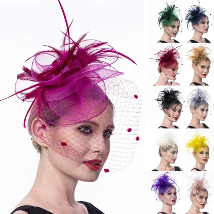 Fascinator with Decorative Feather-like Design - Image 11
