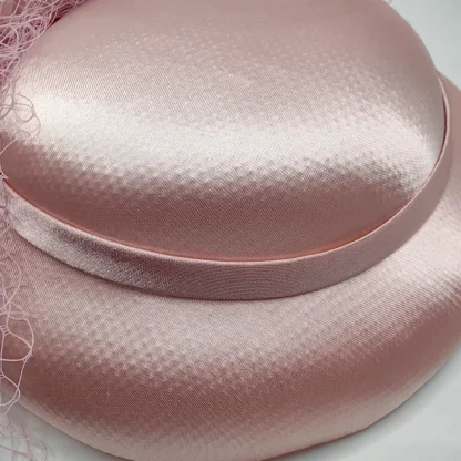 Net Veil Cocktail Hat with Floral Design - Image 14