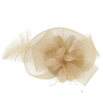 Exquisite Floral Headpiece with Mesh Design - Image 14