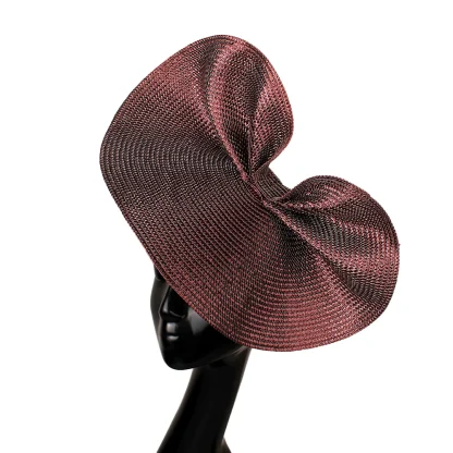 Shiny Pleated Disc Cocktail Hats