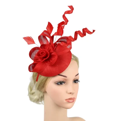 Floral Fascinator with Twirling Design - Image 5