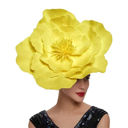Exagerrated Floral Dramatic Headpiece