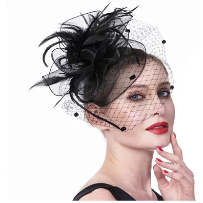 Fascinator with Decorative Feather-like Design - Image 4
